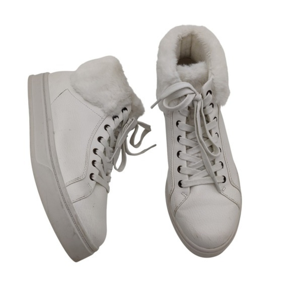 Koolaburra UGG Womens Wintercore Cozy High Top Sneakers 9 White Faux Fur Lined